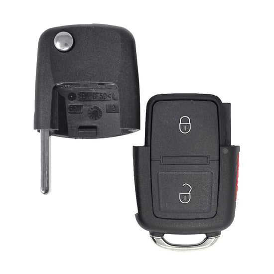 New-Aftermarket-Volkswagen-Flip-Remote-Key-Shell-2+1-Buttons-with-Header-High-Quality,-Mk3-Remote-Key-Cover,-Key-Fob-Shells-Replacement-At-Low-Prices.