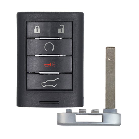 New-Aftermarket-Cadillac-2012-Smart-Remote-Key-Shell-5-Buttons-With-Laser-Blade---Remote-case,-Car-remote-key-cover,-Key-fob-shells-replacement-at-Low-Prices----Emirates-Keys