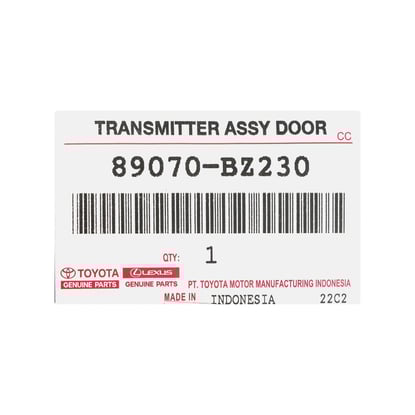 New-Toyota-Avanza-2016-Genuine---OEM-Remote-Key-2-Buttons-433MHz-OEM-Part-Number:-89070-BZ230-,-89070BZ230---Emirates-Keys