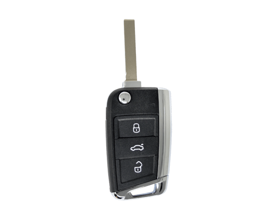 New-VW-Polo-Flip-Remote-Key-Shell-3-Buttons-HU162-Blade