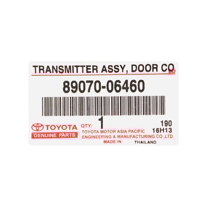 New-Toyota-Camry-2012-2015-Genuine---OEM-Remote-Key-4-Buttons-433MHz-OEM-Part-Number:-89070-06460-,-8907006460---MK3