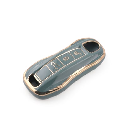 New-Aftermarket-Nano-High-Quality-Cover-For-Porsche-Remote-Key-3-Buttons-Gray-Color-PSC-B11J---Emirates-Keys