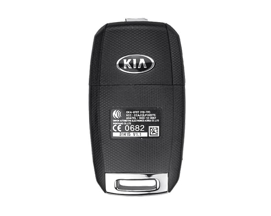 NEW-KIA-Cerato-2014-2015-Genuine-OEM-Flip-Remote-Key-3-Buttons-433MHz-4D-Transponder-95430-A7100-95430A7100---FCCID:-OKA-870T---Emirates-Keys