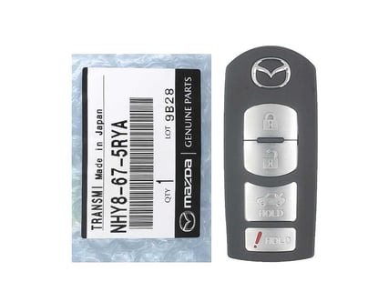 NEW-Mazda-MX-5-2012-2015-Genuine-OEM-Smart-Remote-Key-4-Buttons-315MHz-NHY8-67-5RYA-NHY8675RYA---FCCID:-WAZX1T768SKE11A04---Emirates-Keys