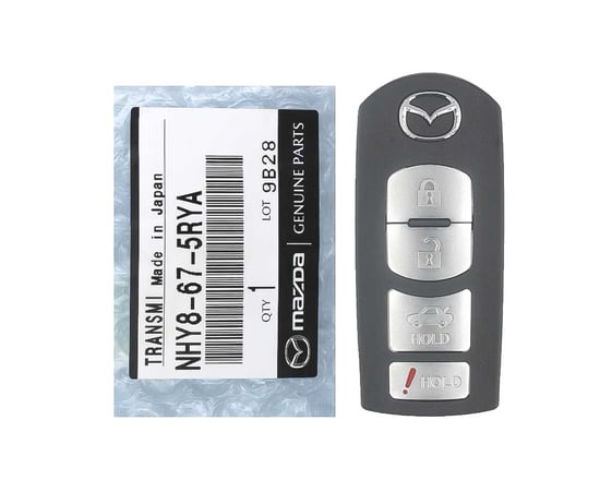 NEW-Mazda-MX-5-2012-2015-Genuine-OEM-Smart-Remote-Key-4-Buttons-315MHz-NHY8-67-5RYA-NHY8675RYA---FCCID:-WAZX1T768SKE11A04---Emirates-Keys