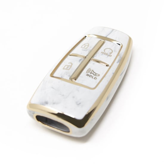 New-Aftermarket-Nano-High-Quality-Marble-Cover-For-Hyundai-Remote-Key-4-Buttons-White-Color-HY-I12J4A---Emirates-Keys