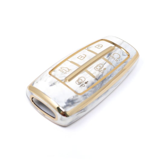 New-Aftermarket-Nano-High-Quality-Marble-Cover-For-Hyundai-Remote-Key-6-Buttons-White-Color-HY-I12J6B---Emirates-Keys