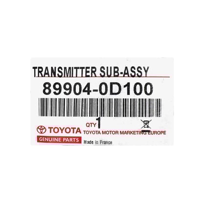 New-Toyota-Yaris-2014-Genuine-OEM-Smart-Remote-Key-2-Buttons-433MHz-Manufacturer-Part-Number:-89904-0D100---Emirates-Keys