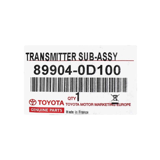 New-Toyota-Yaris-2014-Genuine-OEM-Smart-Remote-Key-2-Buttons-433MHz-Manufacturer-Part-Number:-89904-0D100---Emirates-Keys