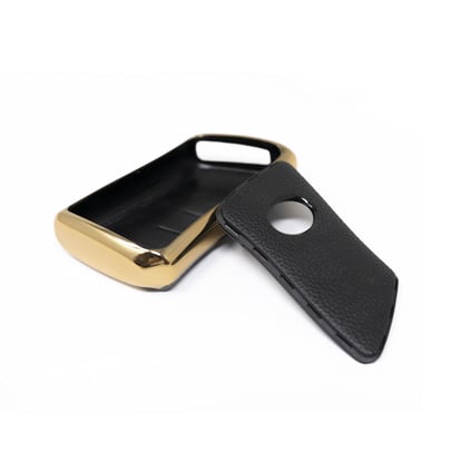 New-Aftermarket-Nano-High-Quality-Gold-Leather-Cover-For-Lexus-Remote-Key-43-Buttons-Black-Color-LXS-B13J3---Emirates-Keys