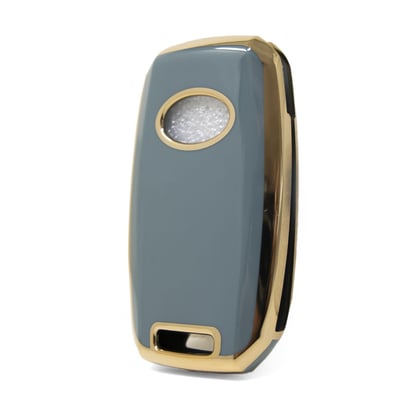 New-Aftermarket-Nano-High-Quality-Cover-For-Kia-Flip-Remote-Key-3+1-Buttons-Gray-Color-KIA-B11J4---Emirates-Keys