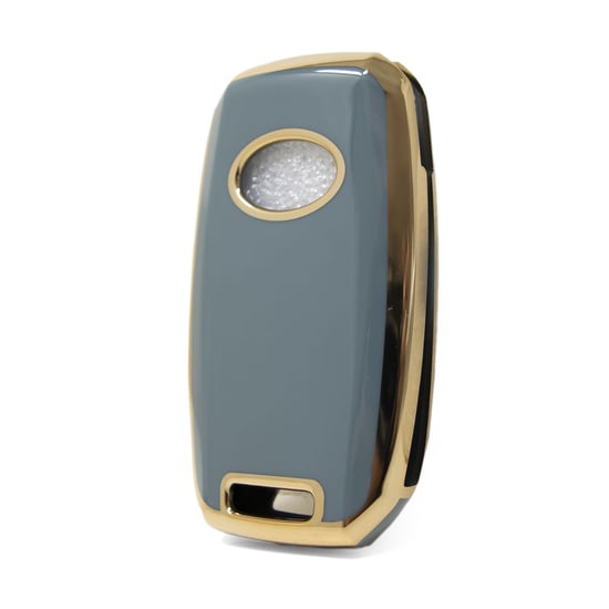 New-Aftermarket-Nano-High-Quality-Cover-For-Kia-Flip-Remote-Key-3+1-Buttons-Gray-Color-KIA-B11J4---Emirates-Keys