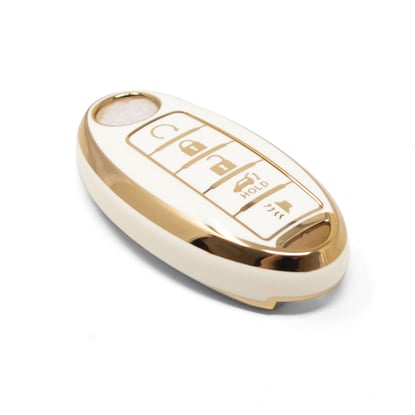 New-Aftermarket-Nano-High-Quality-Cover-For-Nissan-Remote-Key-5-Buttons-White-Color-NS-A11J5---Emirates-Keys