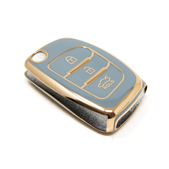 New-Aftermarket-Nano-High-Quality-Cover-For-Hyundai-Flip-Remote-Key-3-Buttons-Gray-Color-HY-B11J3A---Emirates-Keys
