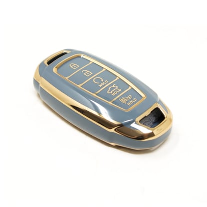New-Aftermarket-Nano-High-Quality-Cover-For-Hyundai-Remote-Key-4+1-Buttons-Gray-Color-HY-D11J5---Emirates-Keys