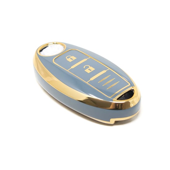 New-Aftermarket-Nano-High-Quality-Cover-For-Nissan-Remote-Key-2-Buttons-Gray-Color-NS-A11J3C---Emirates-Keys