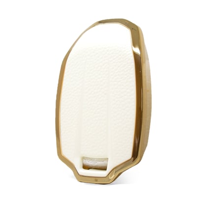 New-Aftermarket-Nano-High-Quality-Gold-Leather-Cover-For-Lynk-&-Co-Remote-Key-4-Buttons-White-Color-LC-A13J---Emirates-Keys