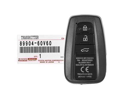 NEW-Toyota-Land-Cruiser-Prado-2020-2021-Genuine-OEM-Smart-Key-3-Buttons-433MHz-89904-60V60,-89904-60V30---FCCID:-14FCC---Emirates-Keys