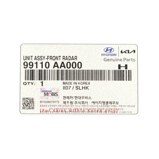 New-Hyundai-Elantra-Genuine---OEM-Unit-Assy-Front-Radar-OEM-Part-Number:-99110-AA000---Emirates-Keys