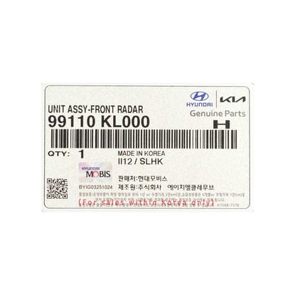 New-Hyundai-Ioniq-Genuine---OEM-Unit-Assy-Front-Radar-OEM-Part-Number:-99110-KL000---Emirates-Keys