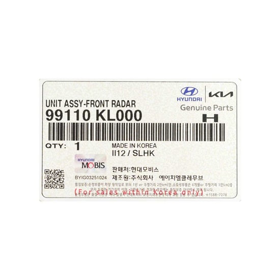 New-Hyundai-Ioniq-Genuine---OEM-Unit-Assy-Front-Radar-OEM-Part-Number:-99110-KL000---Emirates-Keys