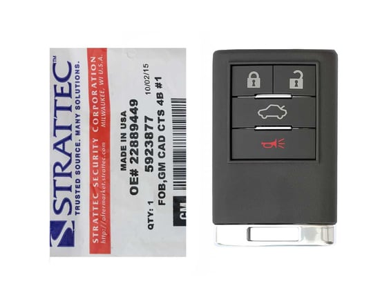 New-Cadillac-CTS-2008-2013-Strattec-Remote-Key-4-Button-315MHz-Manufacturer-Part-Number:-5923877---Emirates-Keys