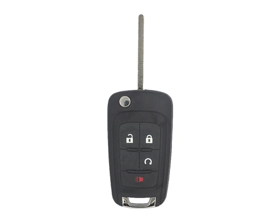 Chevrolet-Equinox-Sonic-2010-2019-STARTTEC-Genuine-OEM-Flip-Remote-Key-4-Buttons-Auto-start-Type-315MHz-5913597---FCCID:-OHT01060512---Chip-Philips-ID-46-GM