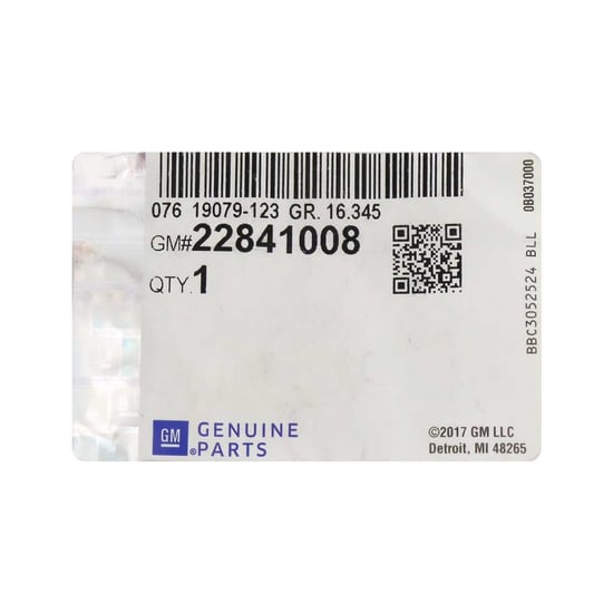 New-Chevrolet-Tahoe-2013-Genuine---OEM-Remote-3+1-Button-433MHz-Manufacturer-Part-Number:-22841008---Emirates-Keys