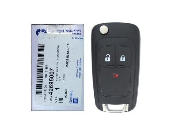 New-Chevrolet-Spark-2013-2016-Genuine---OEM-Flip-Remote-key-2+1-Buttons-315MHz-42695007,-FCCID:-A2GM3AFUS03---Emirates-Keys