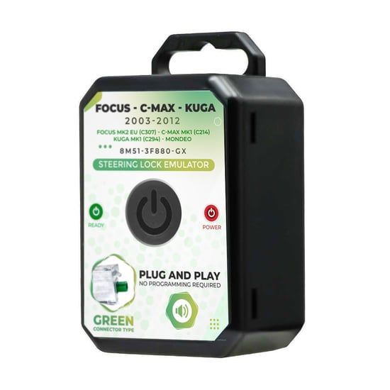 New-Ford-Focus-C-Max-Kuga-Mondeo-Steering-Lock-Simulator-Emulator-Green-Connector-Type---Emirates-Keys