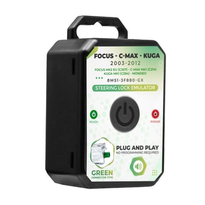 New-Ford-Focus-C-Max-Kuga-Mondeo-Steering-Lock-Simulator-Emulator-Green-Connector-Type---Emirates-Keys