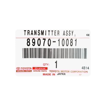 New-Toyota-C-HR-2019-2021-Genuine---OEM-Flip-Remote-Key-2+1-Buttons-315MHz-OEM-Part-Number:-89070-10081-,-89070-10081---Emirates-Keys