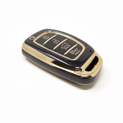 New-Aftermarket-Nano-High-Quality-Cover-For-Hyundai-Tucson-Smart-Remote-Key-4-Buttons-Auto-Start-Black-Color---Emirates-Keys