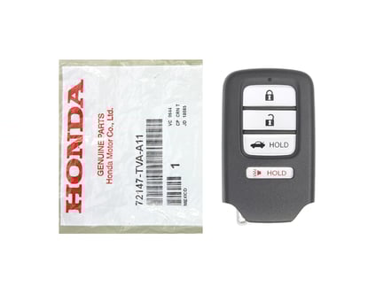 Honda-Accord-2018-Genuine-Smart-Key-Remote-4-Buttons-433MHz-HITAG-128-bit-AES-P-N-:-72147-TVA-A11-FCC-ID-:-CWTWB1G0090-And-a-lot-of-from-Emirates-Keys