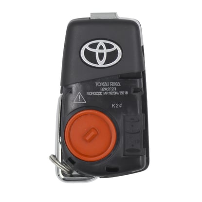 Used-Toyota-Corolla-Cross-2018-Original-Flip-Remote-Key-3-Buttons-433MHz-OEM-Part-Number:-89070-02F10---FCC-ID:-B2A2F2R---Emirates-Keys
