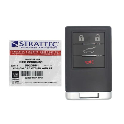 Brand-New-Cadillac-CTS-2008-2013-Genuine-OEM-Remote-Key-4-Buttons-315MHz-5923881-FCCID:OUC6000066---Emirates-Keys