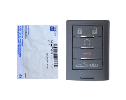 NEW-Chevrolet-Corvette-2014-2019-Genuine-OEM-Smart-Key-Remote-With-Start-5-Buttons-433MHz-22779880,-23465951---FCCID:-G09C04EEC5T-BOX----MK3