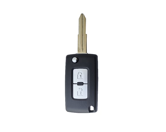 Used-Mitsubishi-Pajero-2015-2021-Original-Flip-Remote-Key-2-Buttons-433MHz-Manufacturer-Part-Number:-M6370B882---FCCID:-G8D-635M-A-With-Blade----Emirates-Keys