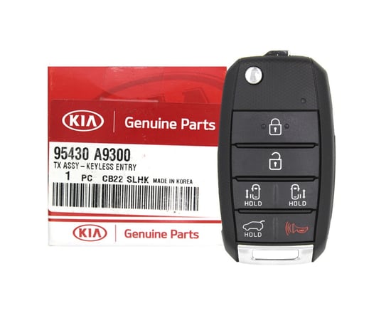 NEW-KIA-Sedona-2015-2018-Genuine-OEM-Flip-Remote-Key-Remote-6-Buttons-433MHz-95430-A9300-95430A9300,-FCCID:-TQ8-RKE-4F21---Emirates-Keys