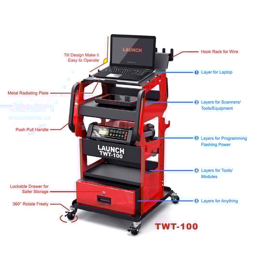 New-Launch-TWT-100-Tool-Trolley--Is-A-Multi-functional-Tool-Trolley-With-5-Layer-Design-Can-Help-You-Place-The-Tool-equipment-Orderly---Emirates-Keys