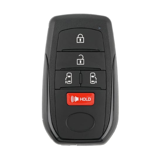 Toyota-Sienna-2022-Smart-Remote-Key-Shell-4+1-Buttons-Black-Sides-BA-Type