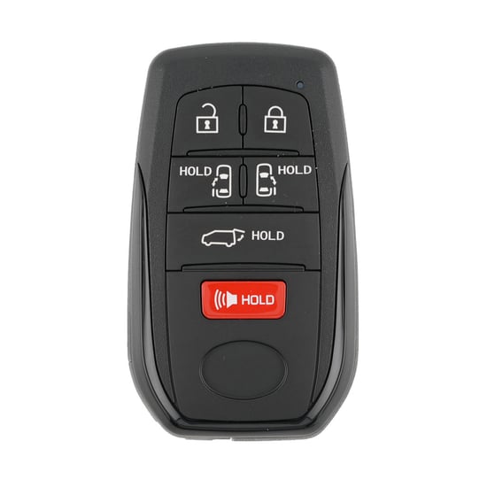 Toyota-Sienna-2022-Smart-Remote-Key-Shell-5+1-Buttons-Black-Sides-BA-Type