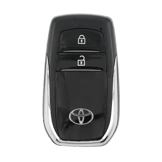 Toyota-Smart-Remote-Key-Shell-2-Buttons-Chrome-Sides-BA-Type