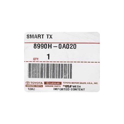 New-Toyota-Corolla-Cross-2022-Genuine-OEM-Smart-Remote-3+1-Button-315MHz-Manufacturer-Part-Number:-8990H-0A020---Emirates-Keys