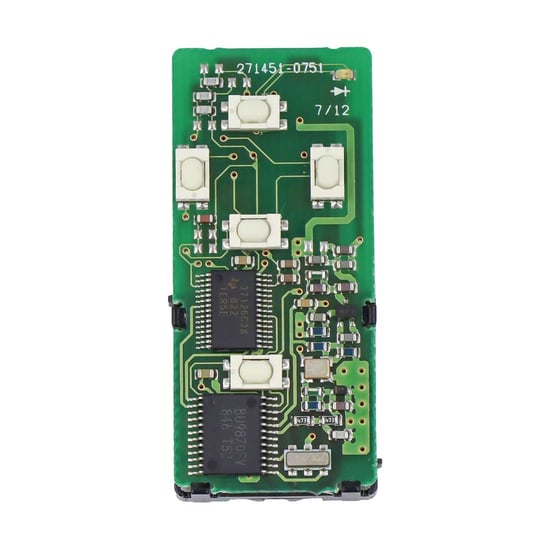 Toyota-Smart-Remote-Key-5-Buttons-Slider-Door-312MHz-Silver-Cover-PCB-271451-0751