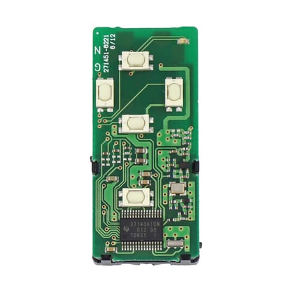 Toyota-Smart-Remote-Key-5-Buttons-Slider-Door-312MHz-Silver-Cover-PCB-271451-6221