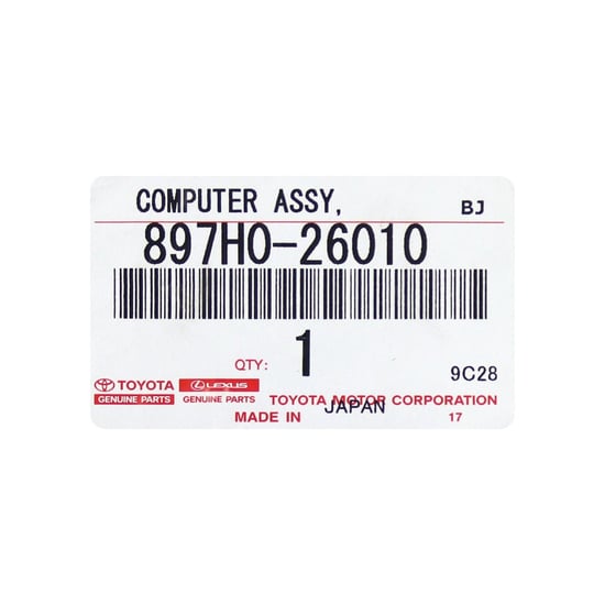New-Toyota-Hiace-2020-Genuine-OEM-COMPUTER-ASSY-Immobilizer-OEM-Part-Number:-897H0-26010---FCC-ID:-MOZRI-57BTY---Emirates-Keys