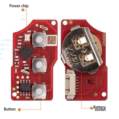 New-Xhorse-VVDI-Key-Tool-VVDI2-Wire-Flip-Remote-Key-3-Buttons-VW-Style-XKB520EN-Second-Generation-Supports-Wireless-Programming---Emirates-Keys