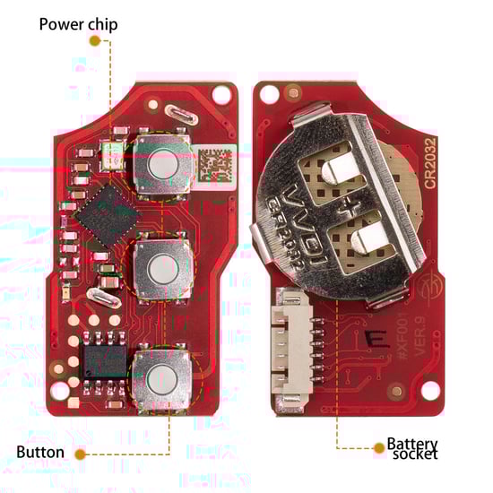 New-Xhorse-VVDI-Key-Tool-VVDI2-Wire-Flip-Remote-Key-3-Buttons-VW-Style-XKB520EN-Second-Generation-Supports-Wireless-Programming---Emirates-Keys