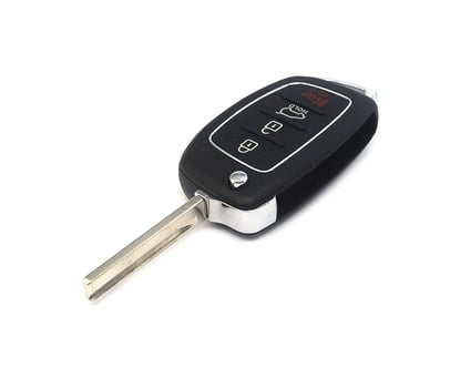 New-Aftermarket-Hyundai-Santa-Fe-2013-2015-Flip-Remote-Key-Shell-3+1-Button-HYN17R-Blade-High-Quality-Low-Price-Order-Now----Emirates-Keys